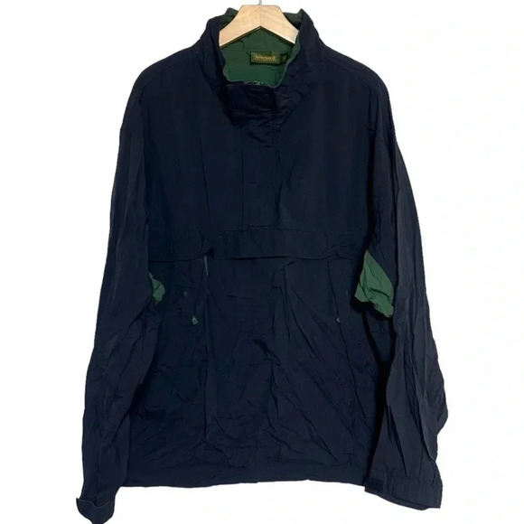 Timberland weather XL black + green nylon pull on wind breaker jacket - Picture 2 of 7